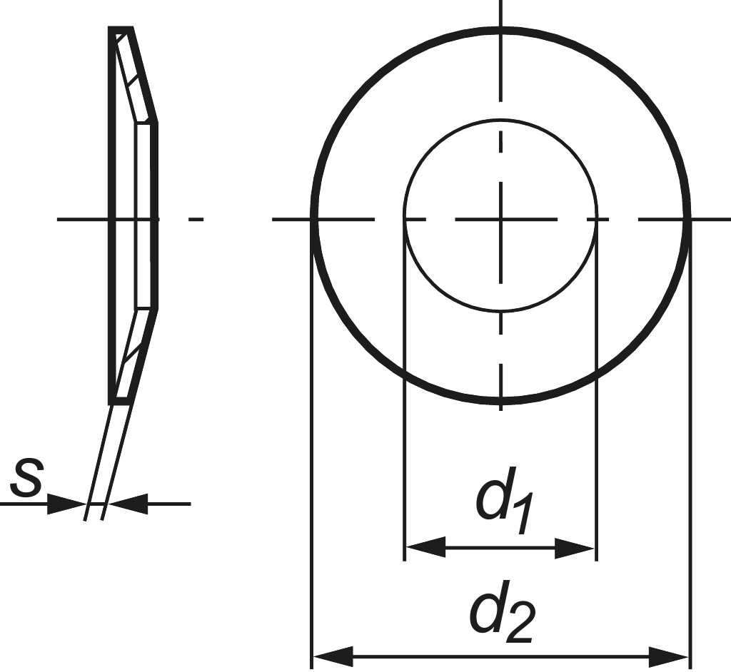 DIN 6796 2,5   2,7 x  6 x 0,5 Fdst